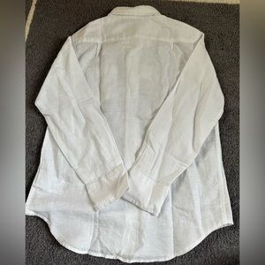 NWT CREWCUTS 60% linen, 40% cotton girls button down